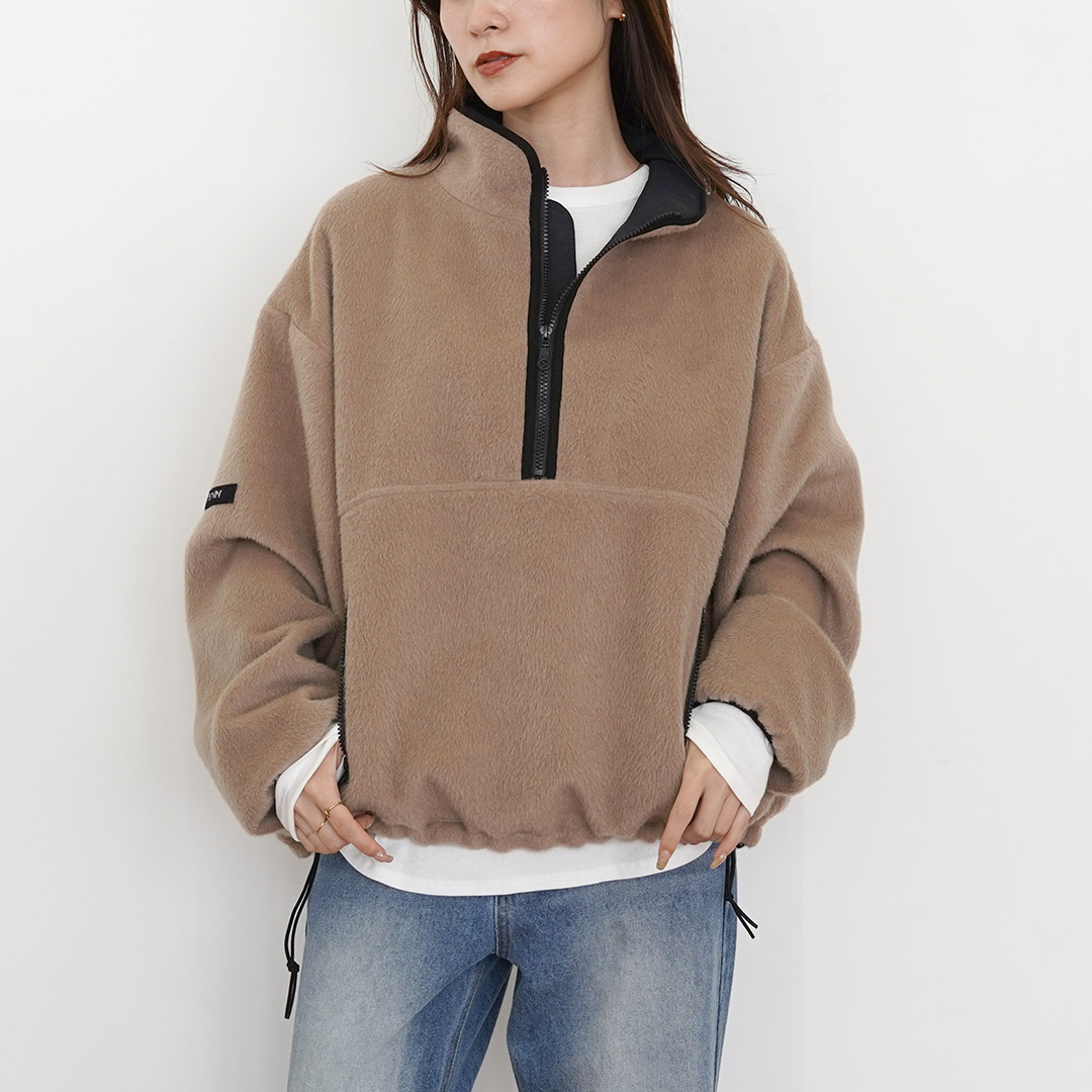 YENN YENN（イェン） シャギー ハーフジップ ジャケット / アウター