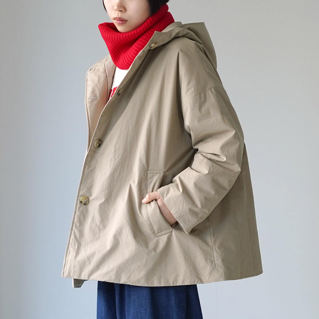 mao made（マオメイド） コットンクロス Aライン フードコート