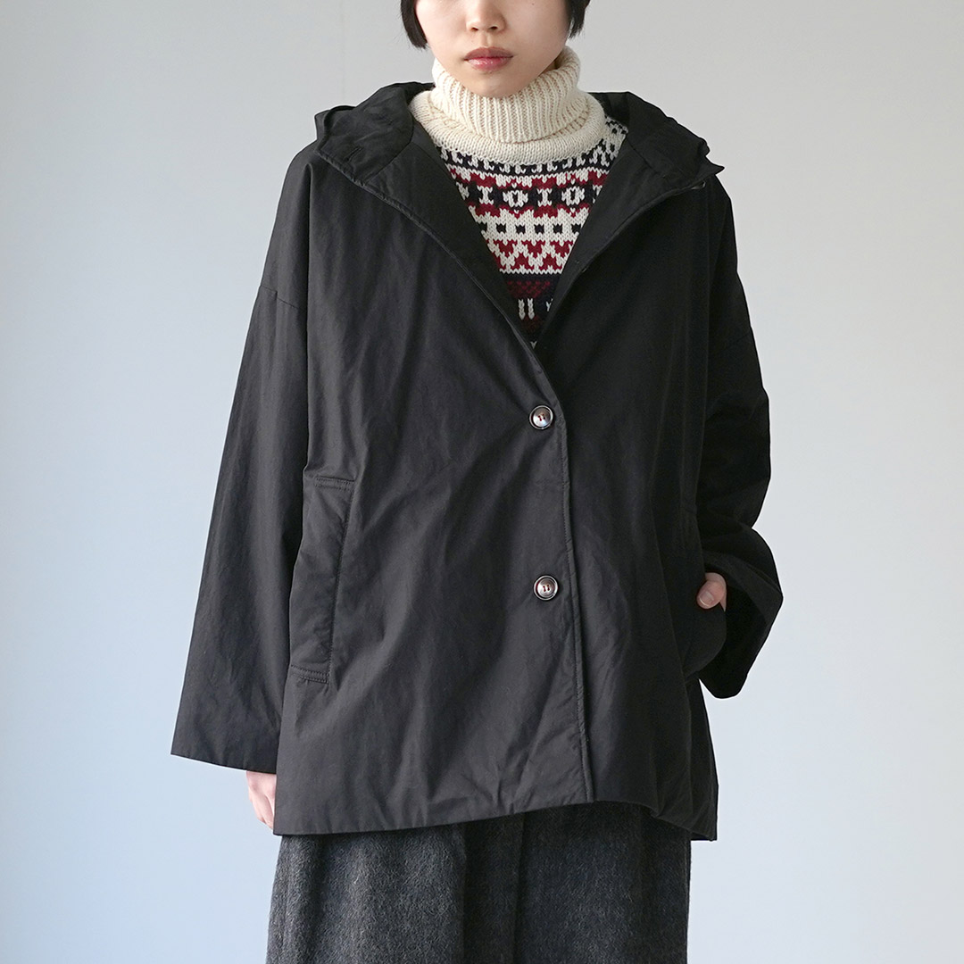 マオメイド　新品タグ付き　フード付きベージュスプリングコート　定価21780円 mao made（マオメイド） コットンクロス Aライン フードコート
