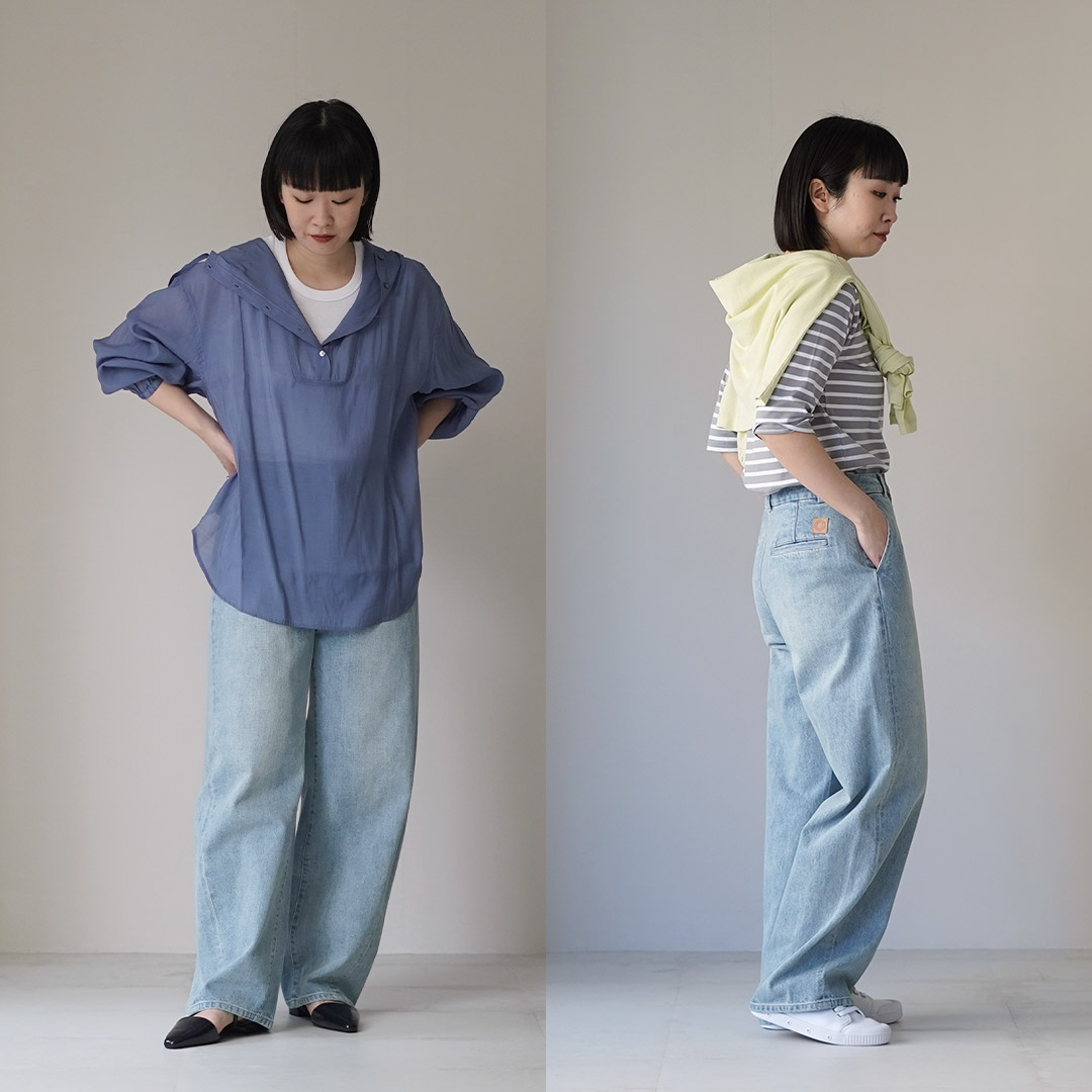 ORCIVAL（オーシバル） ワイド カーブパンツ デニム / レディース