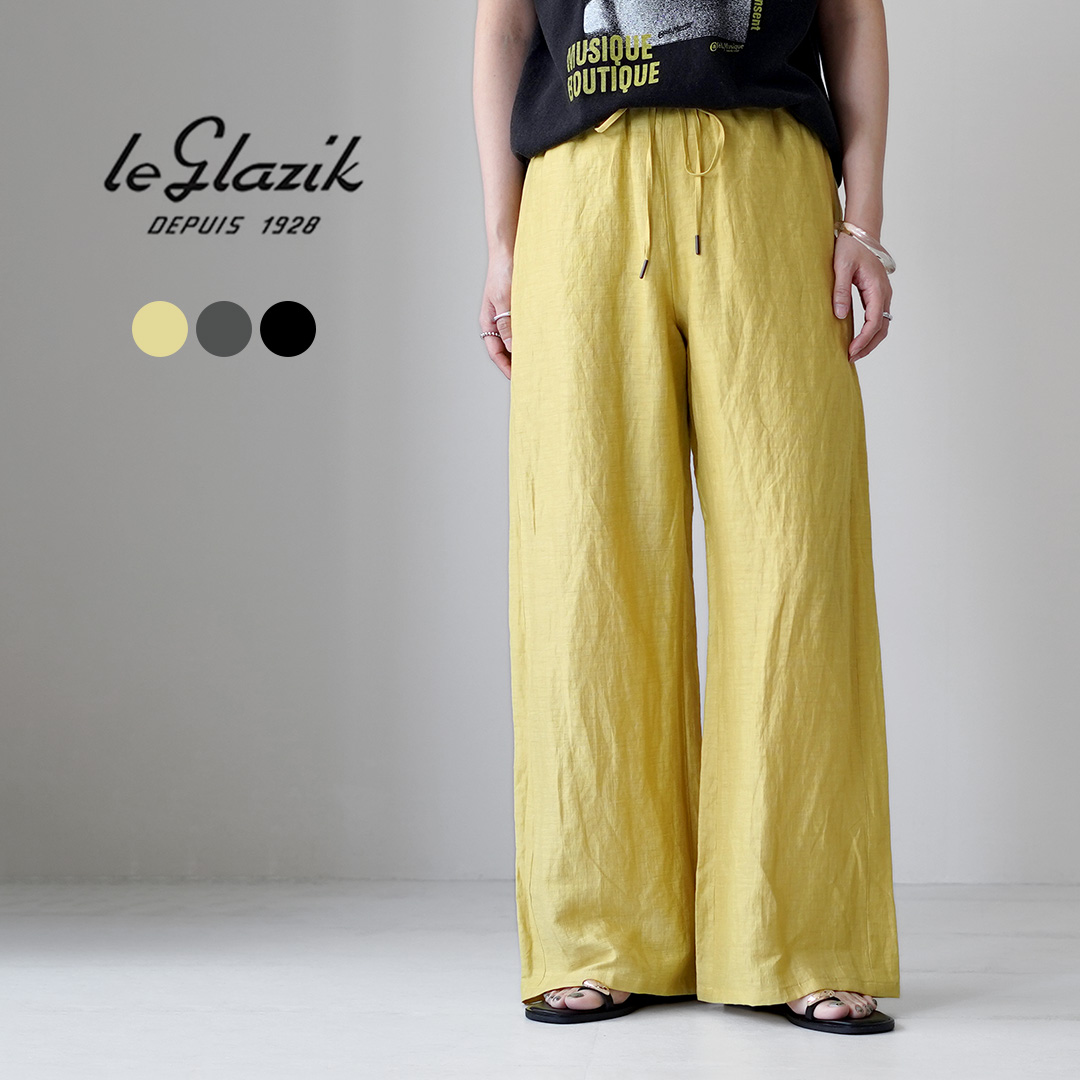 LE GLAZIK（ルグラジック） リネン エラスティック パンツ