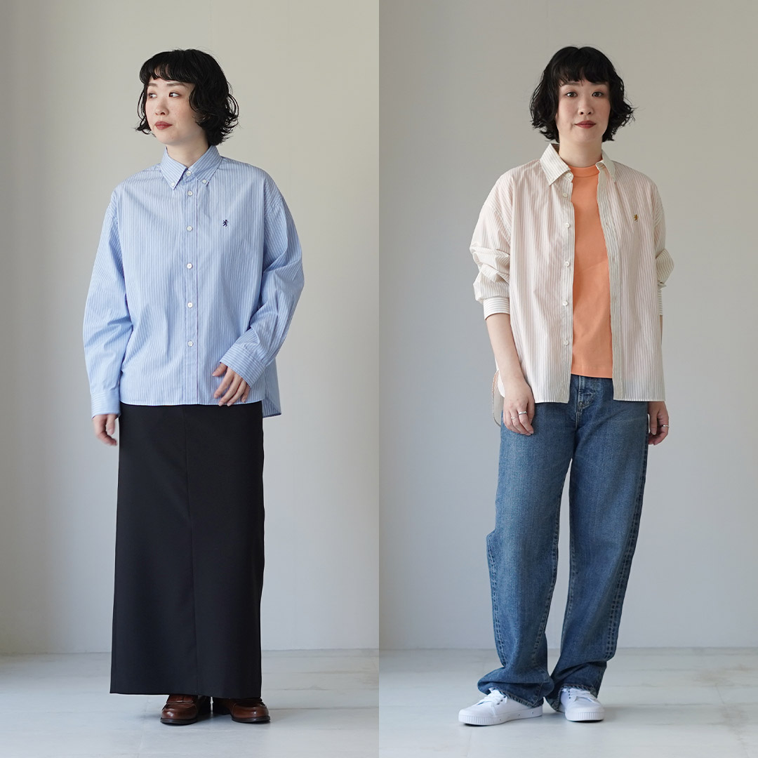 GYMPHLEX（ジムフレックス） ショート BDシャツ ロングスリーブ 日本製 