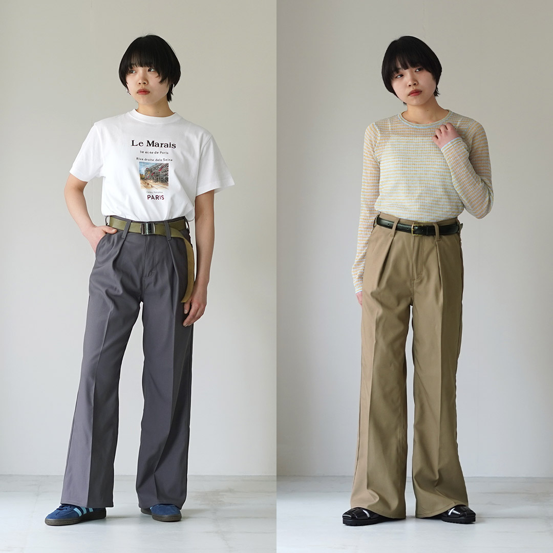 Wrangler（ラングラー） ランチャー ワイド ポリエステルツイル パンツ