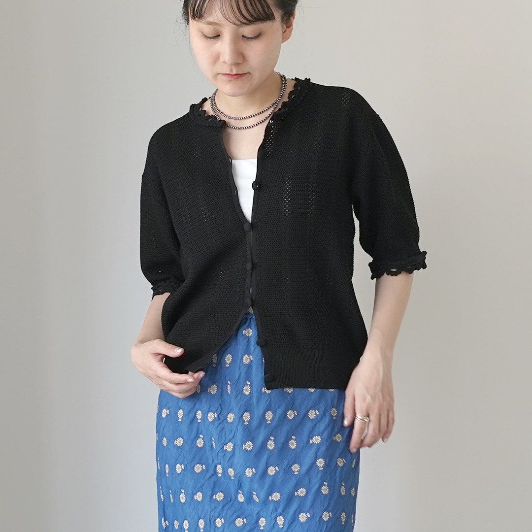 Shinzone（シンゾーン） メッシュ レース ニット カーディガン