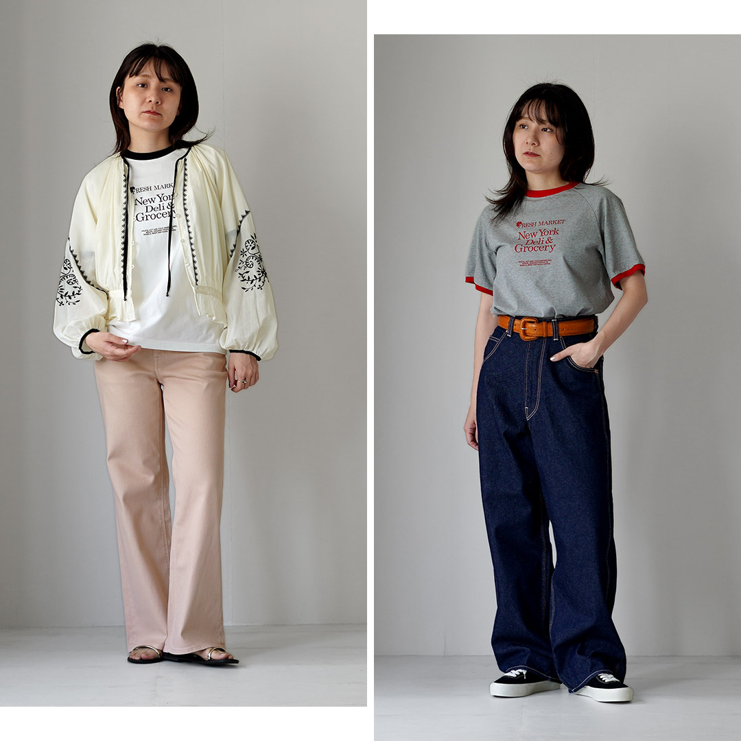 Shinzone（シンゾーン） フレッシュマーケット リンガー Tシャツ
