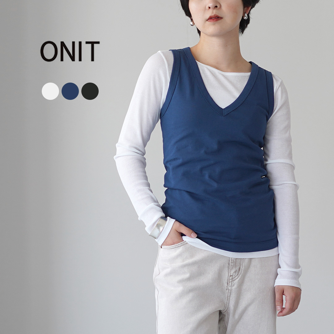 ONIT（オニット） アメリカン ドライコットン Vネックタンクトップ