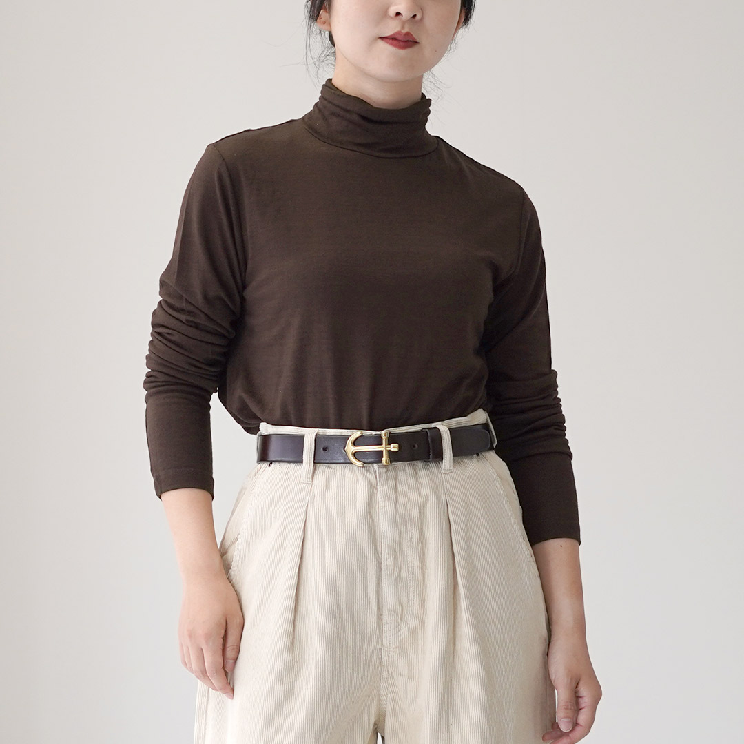 LIFiLL（リフィル） ウーリッシュ ハイネック ロングスリーブ Tシャツ