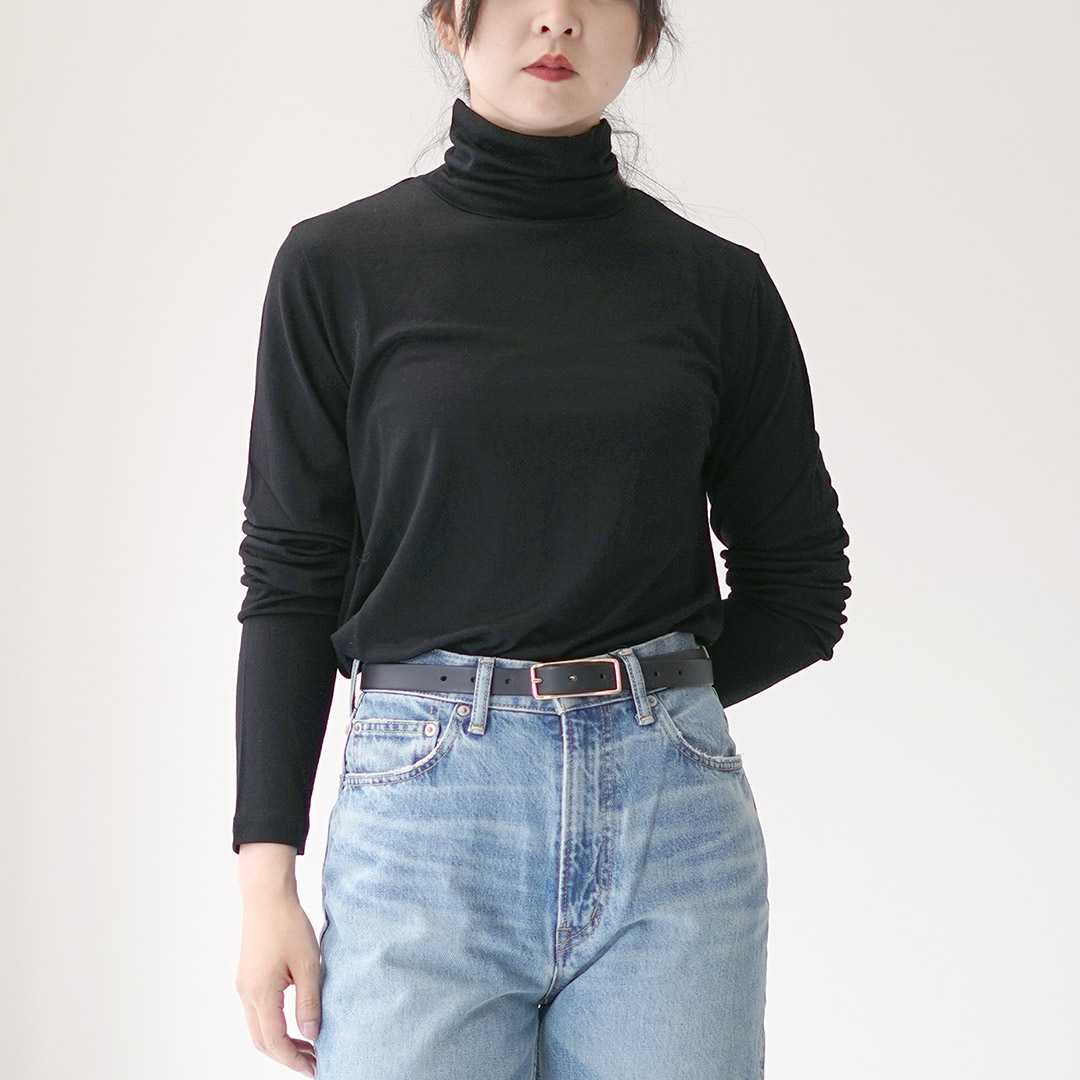 LIFiLL（リフィル） ウーリッシュ ハイネック ロングスリーブ Tシャツ