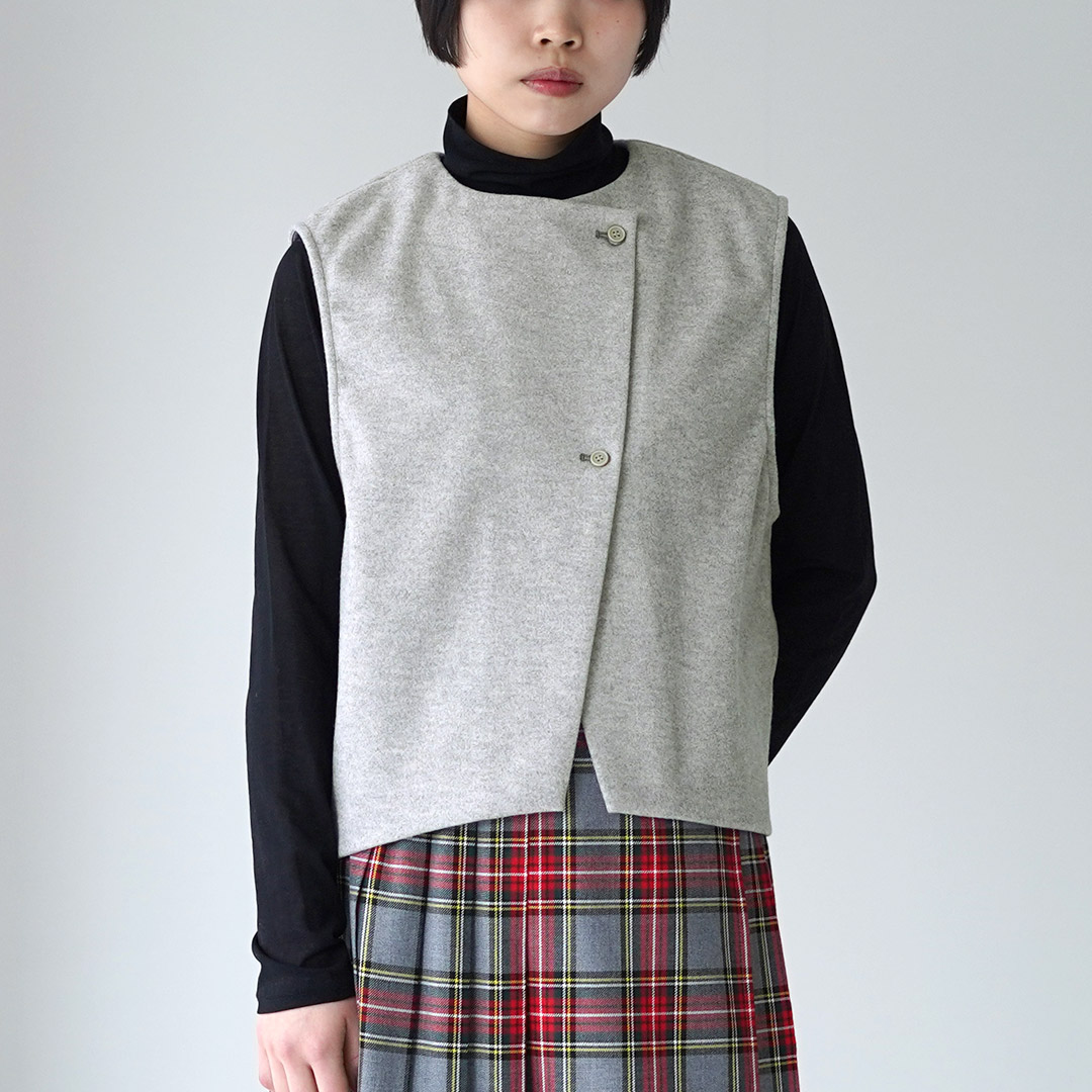 MidiUmi（ミディウミ） フランネル タッチベスト / レディース