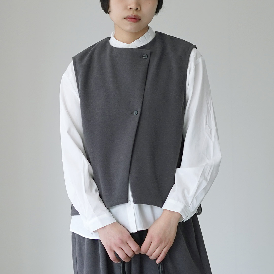 MidiUmi（ミディウミ） フランネル タッチベスト / レディース