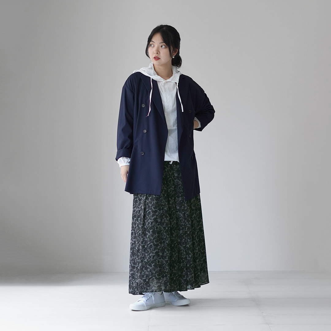 Chico！ 美品ミズイロインド　ドット柄ロングスカート mizuiro ind（ミズイロインド） フラワープリント ロングスカート