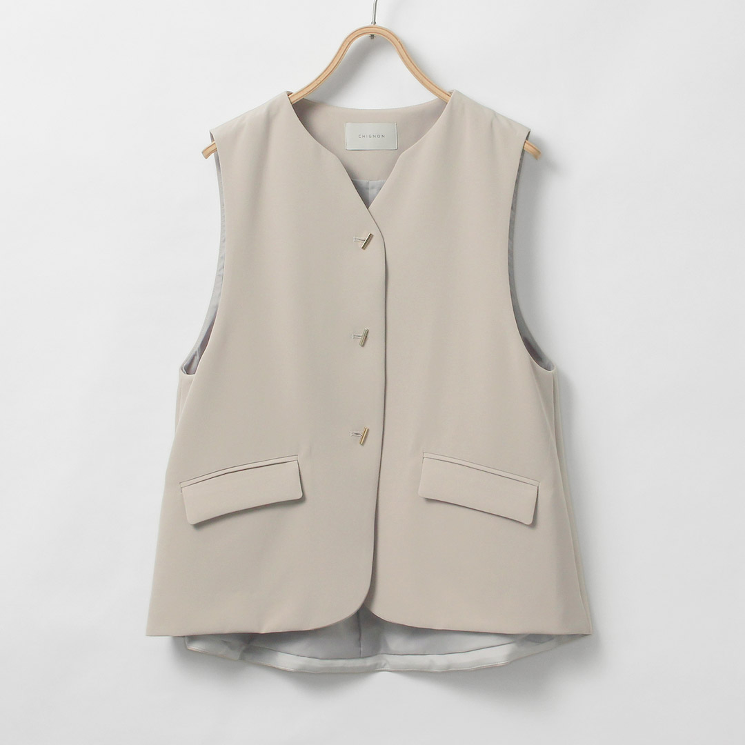 CHIGNON（シニヨン） フレア ベスト / レディース トップス ジレ ノー