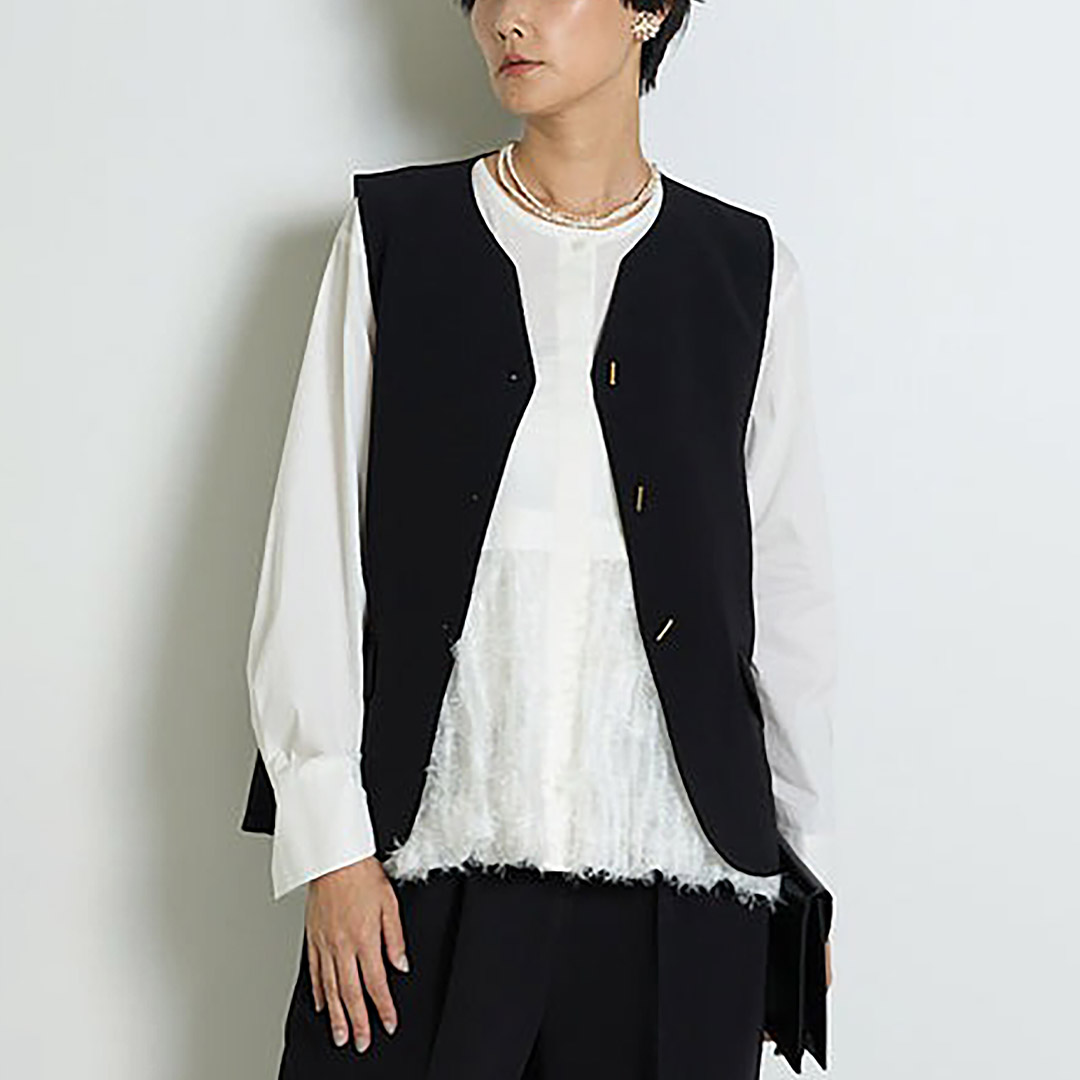 CHIGNON（シニヨン） フレア ベスト / レディース トップス ジレ ノー