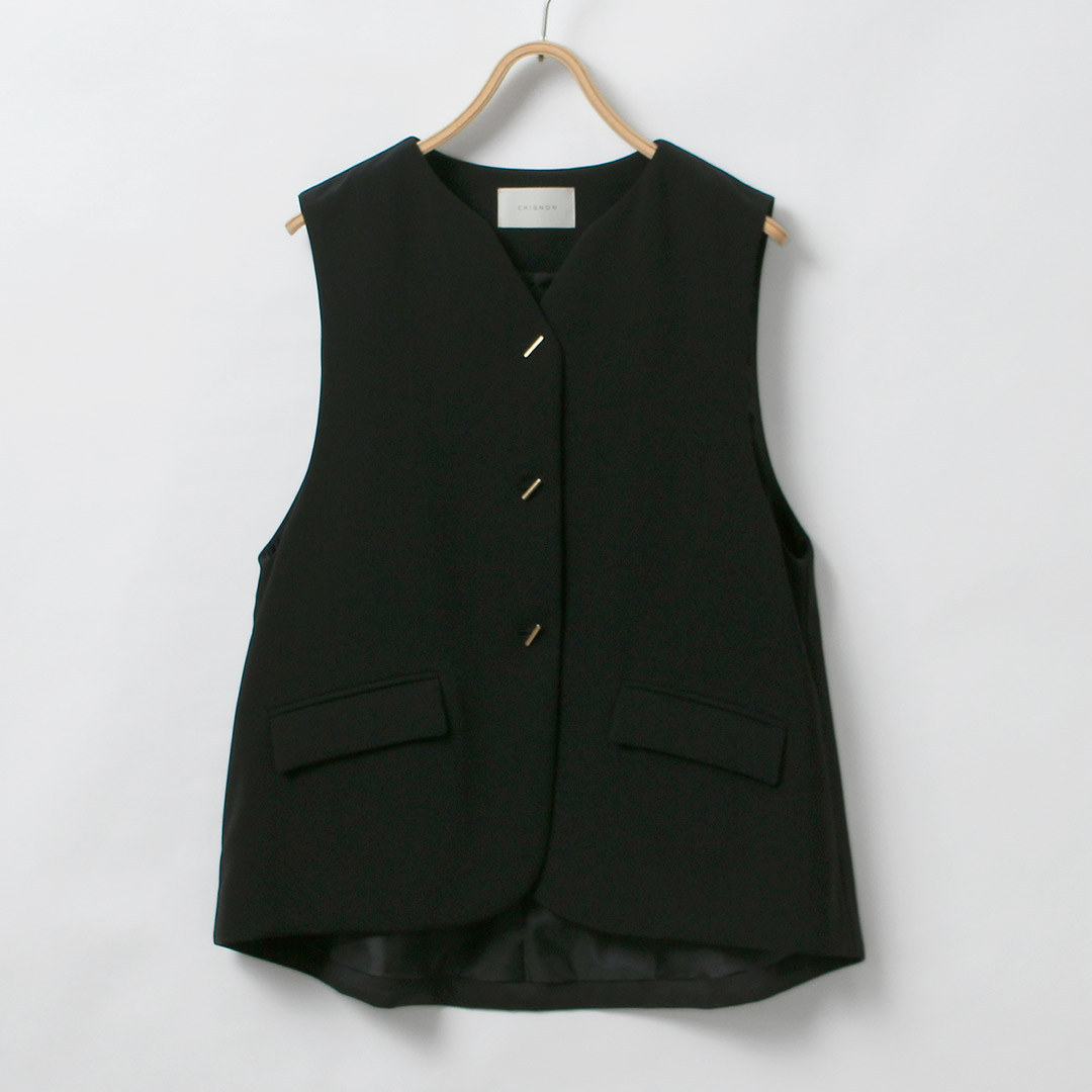 CHIGNON（シニヨン） フレア ベスト / レディース トップス ジレ ノー
