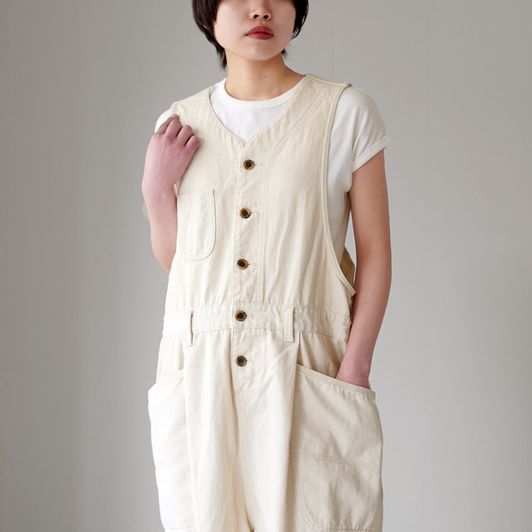 tumugu(ツムグ) 9ozデニム オールインワン / レディース サロペット tumugu(ツムグ) 9ozデニム オールインワン / レディース サロペット