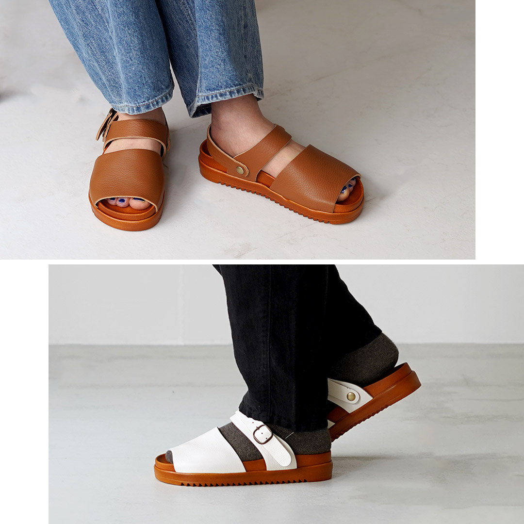 tumugu（ツムグ） tumugu×hcubuch welle ヴェレ レザーサンダル 日本製