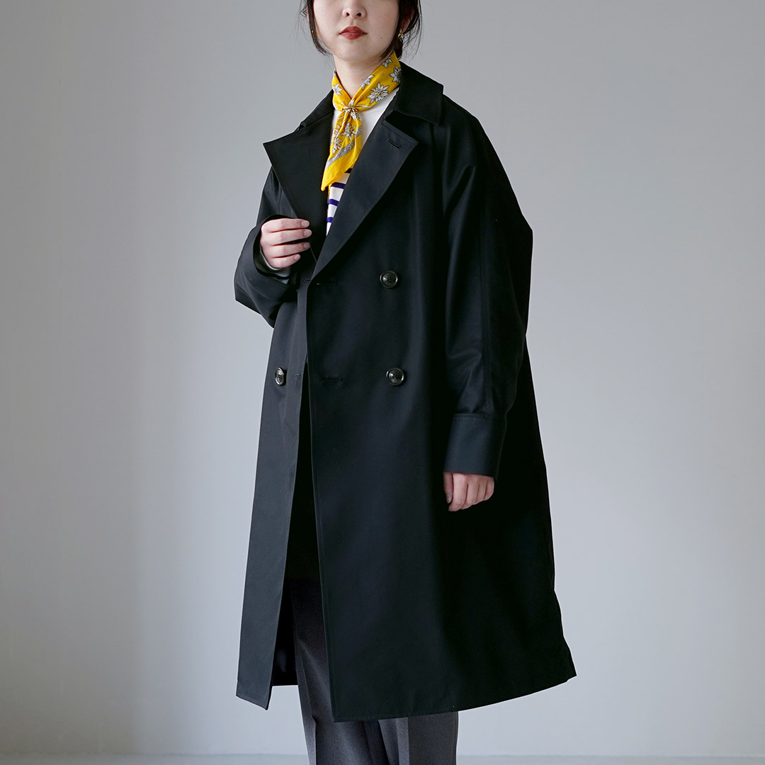 美品✨21SS ティッカ ライトコート ベルト スプリング ゆったり 洗える F ティッカ TICCA 21SS ライトコート ステンカラ―コート ロング リボン