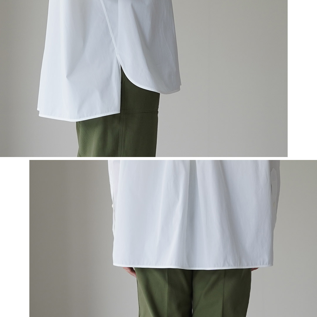 【美品】TICCA スクエアビッグ　ロングシャツ　プルオーバー　シャツ　綿 TICCA（ティッカ） スクエア ビッグシャツ 日本製 / レディース