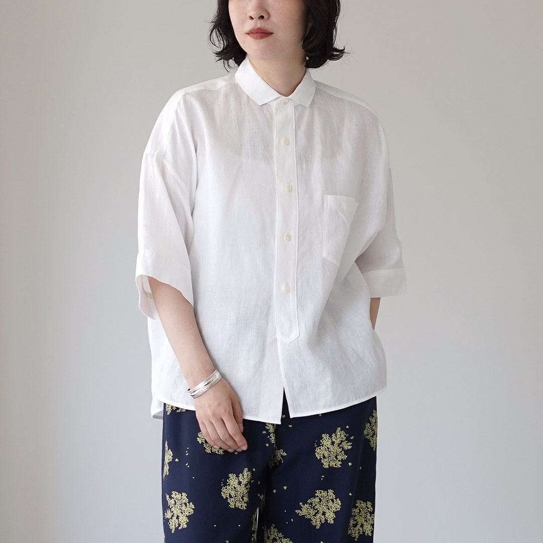 TICCA（ティッカ） リネン 半袖シャツ 日本製 / レディース ワイド 麻