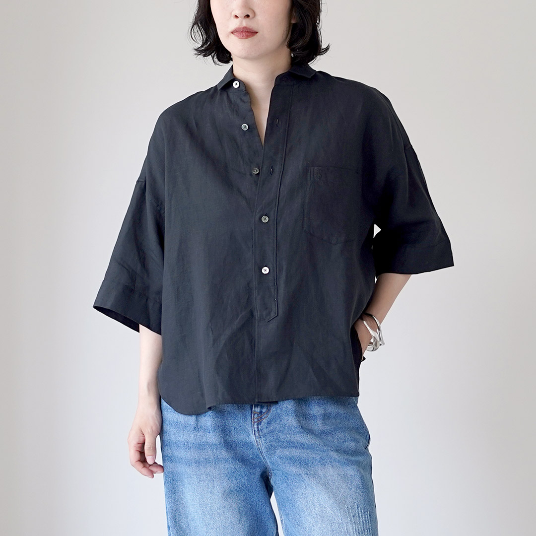 TICCA（ティッカ） リネン 半袖シャツ 日本製 / レディース ワイド 麻