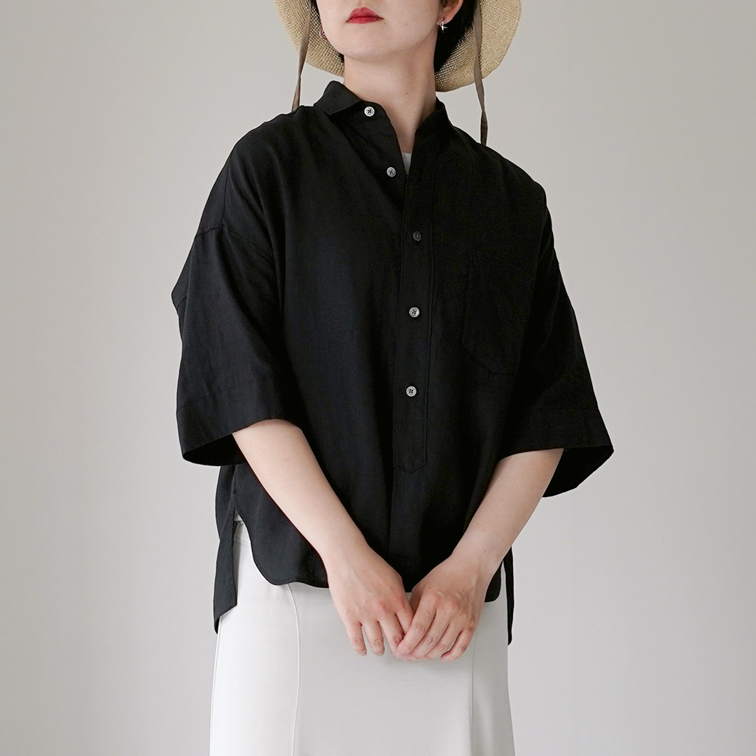 TICCA（ティッカ） リネン 半袖シャツ 日本製 / レディース ワイド 麻