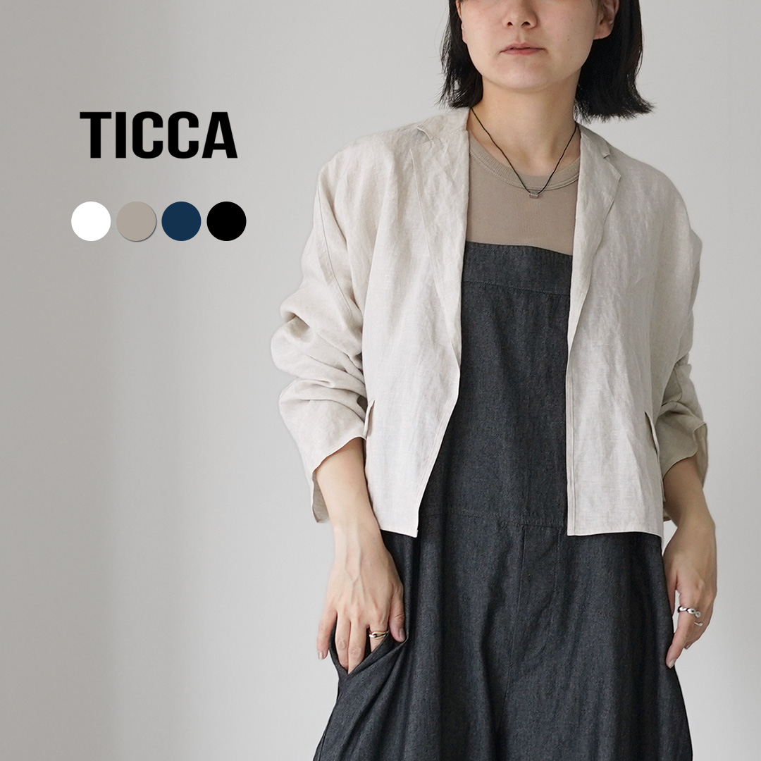 TICCA（ティッカ） リネン シャツジャケット テーラードジャケット