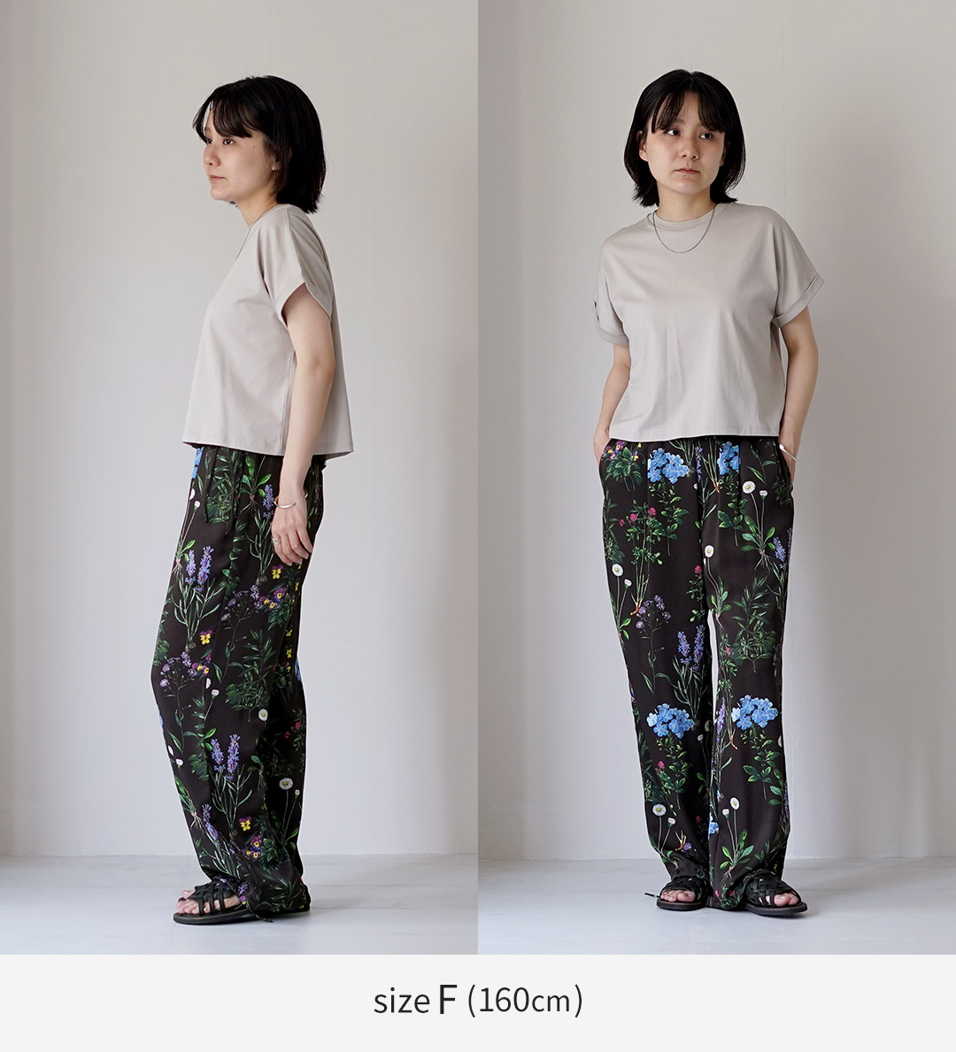 TICCA（ティッカ） フラワープリントパンツ 日本製 / レディース イージーパンツ ウエストゴム 花柄の画像