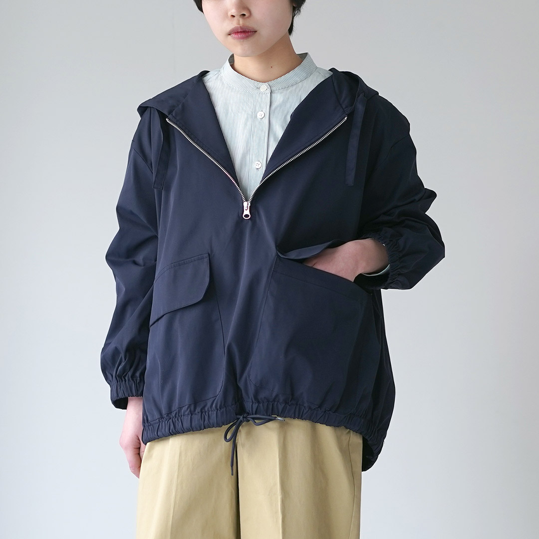 Mao made おっきめボタンのアノラックパーカー mao made（マオメイド） ヴィンテージツイル アノラックパーカー