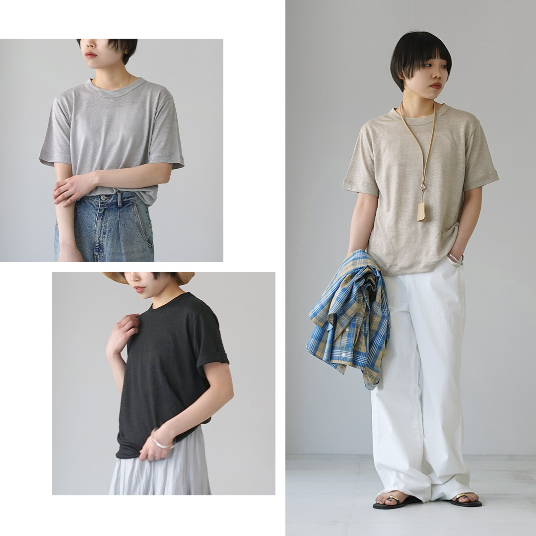mao made（マオメイド） ベルギーリネン ハーフスリーブ スタンダードT