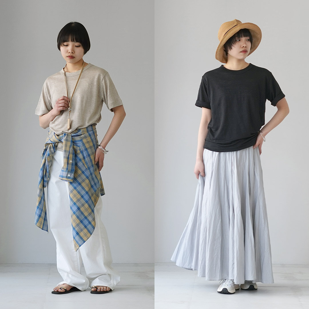 mao made（マオメイド） ベルギーリネン ハーフスリーブ スタンダードT