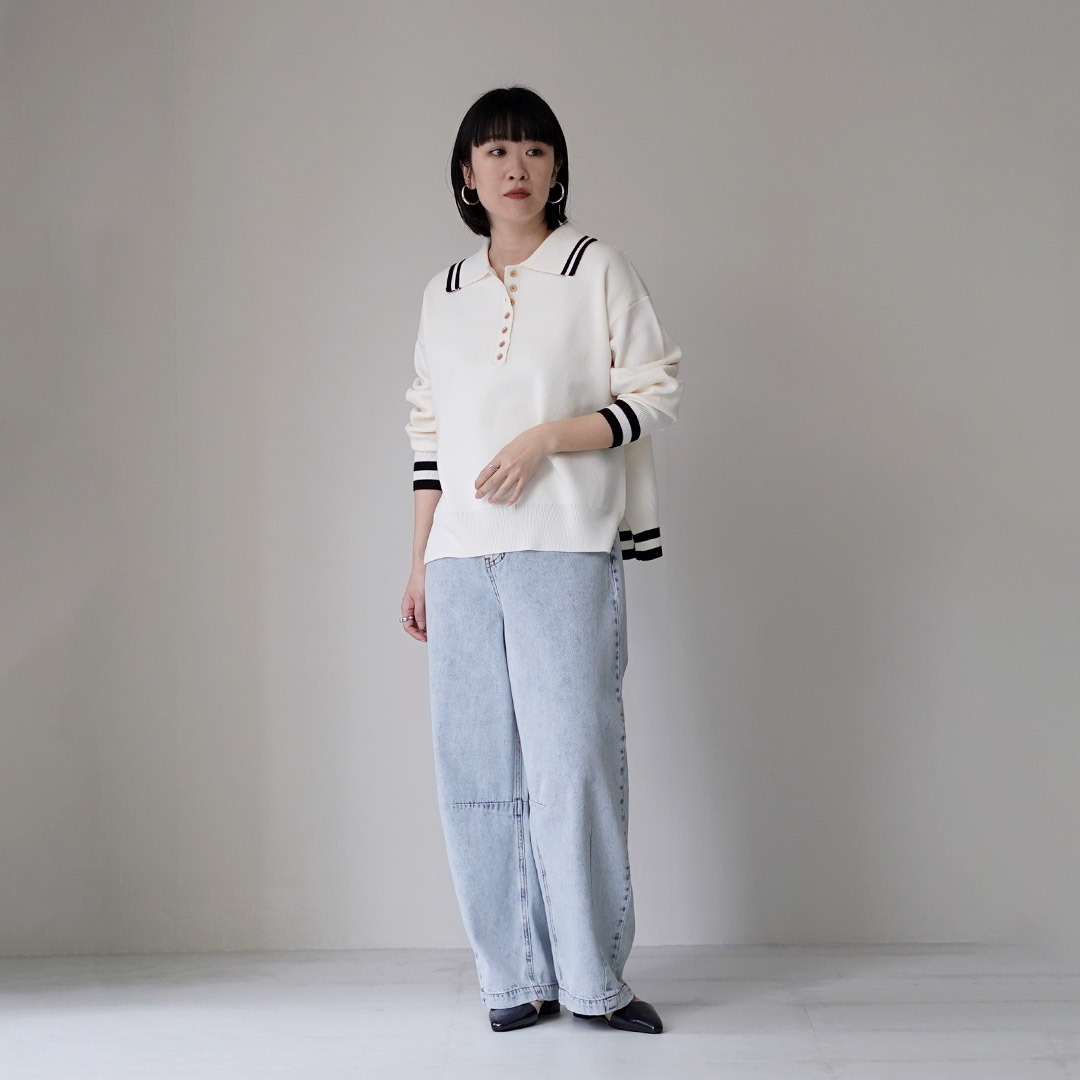 CYAN TOKYO（シアントーキョー） 3Dタックケミカルワイド デニムパンツ