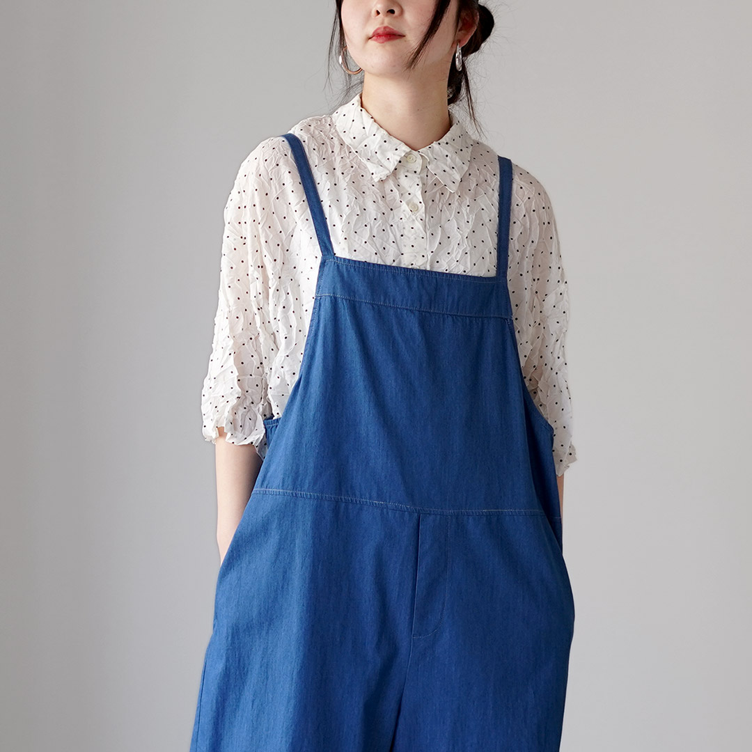 mao made（マオメイド） 別注 スーパーライトデニム サロペット 