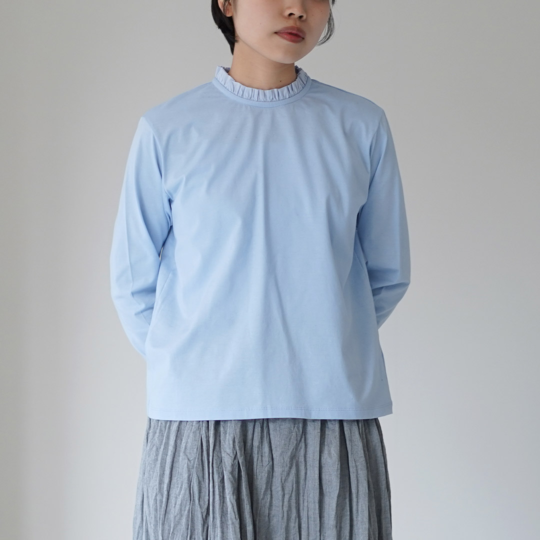 MidiUmi（ミディウミ） フリルネック プルオーバー / レディース