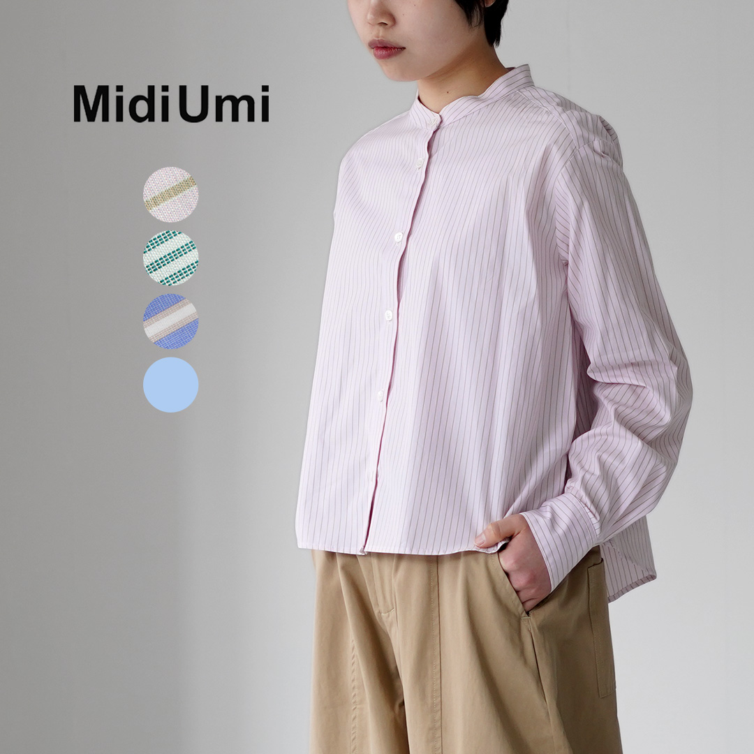 MidiUmi（ミディウミ） パターン ショートシャツ 日本製 / レディース