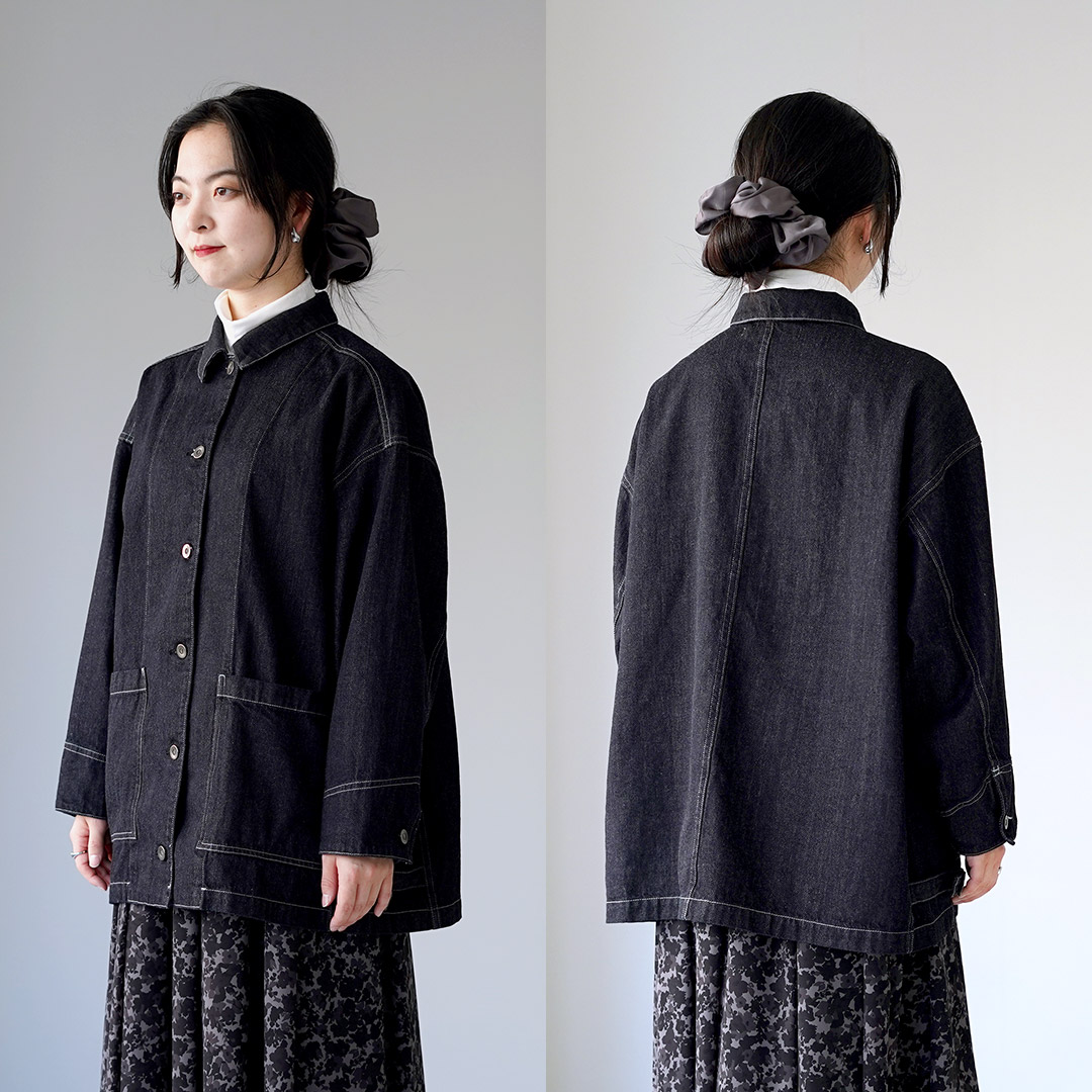 mizuiroind（ミズイロインド） ワイド デニム カバーオール 日本製