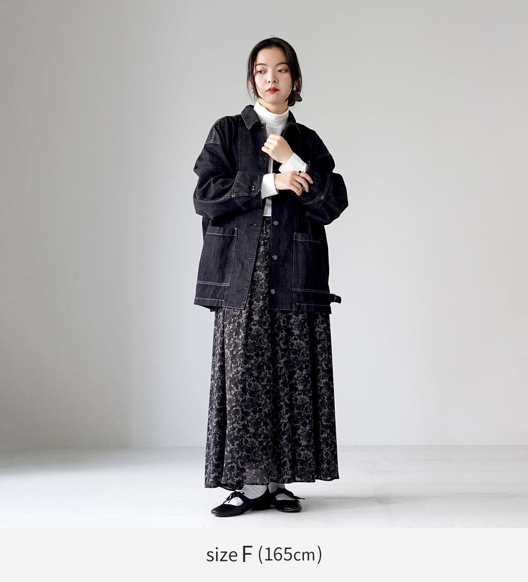 mizuiroind（ミズイロインド） ワイド デニム カバーオール 日本製