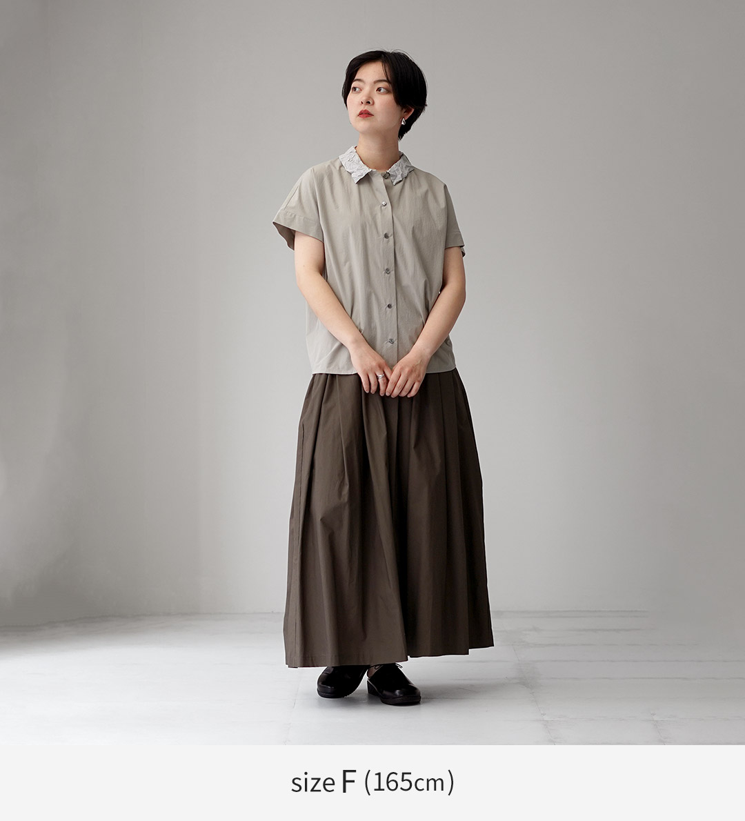 mizuiroind（ミズイロインド） ワッシャーカラー ワイドシャツ 日本製