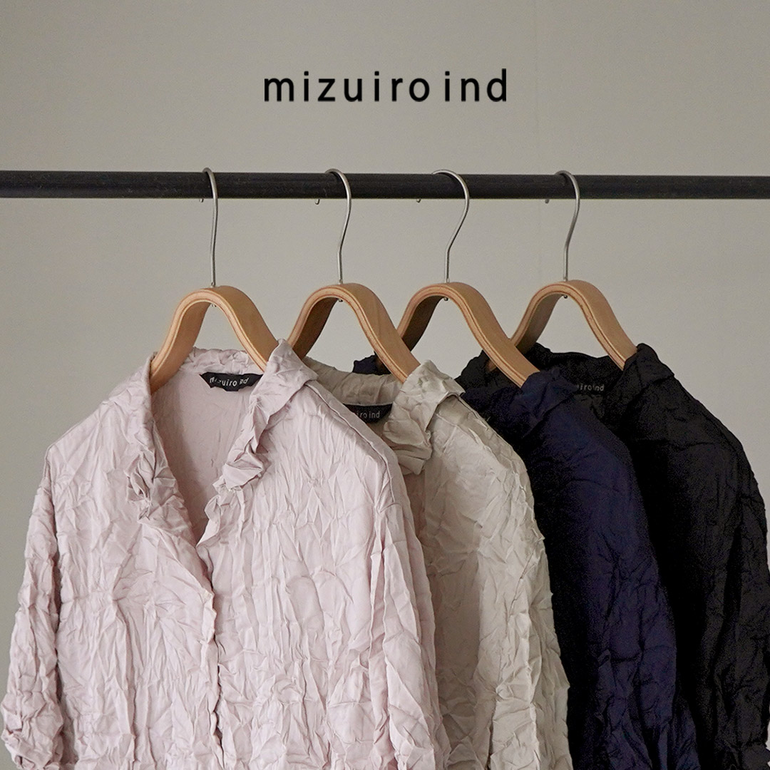 mizuiroind（ミズイロインド） ワッシャー ハーフスリーブ シャツ 日本 