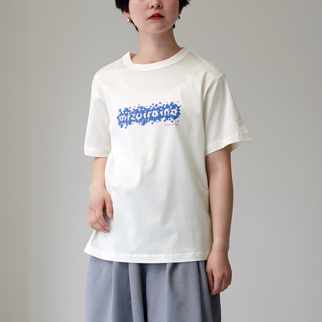 mizuiroind（ミズイロインド） ドットプリント Tシャツ 日本製
