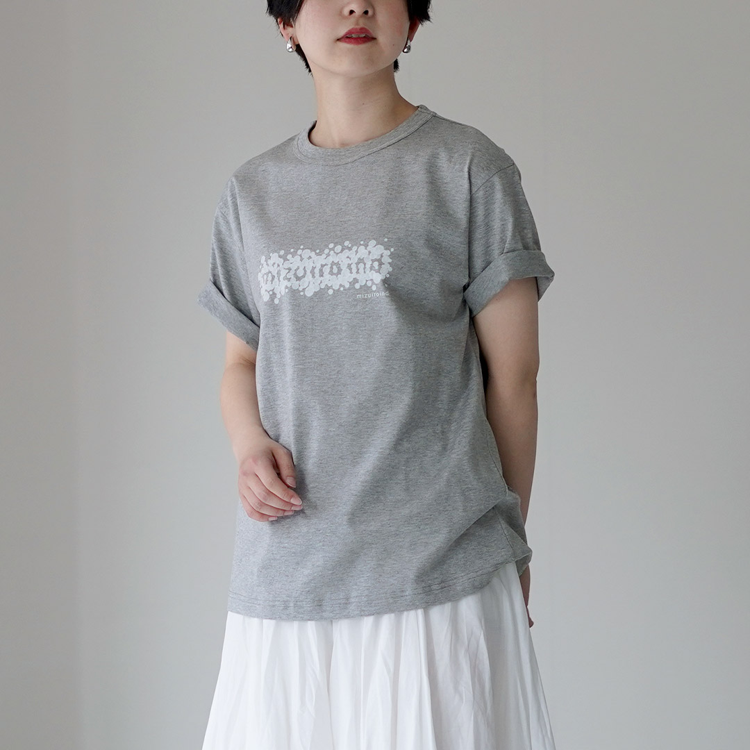 mizuiroind（ミズイロインド） ドットプリント Tシャツ 日本製
