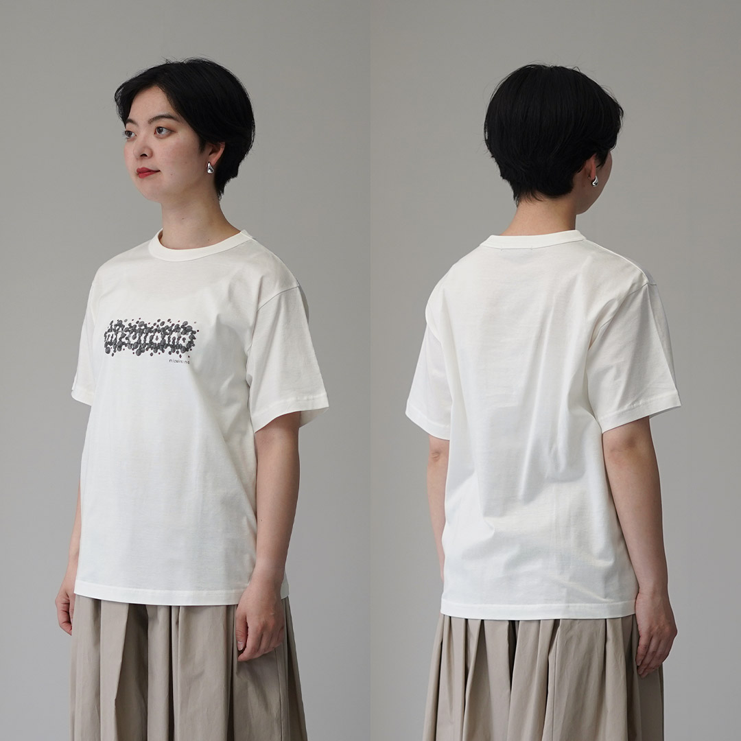 mizuiroind（ミズイロインド） ドットプリント Tシャツ 日本製