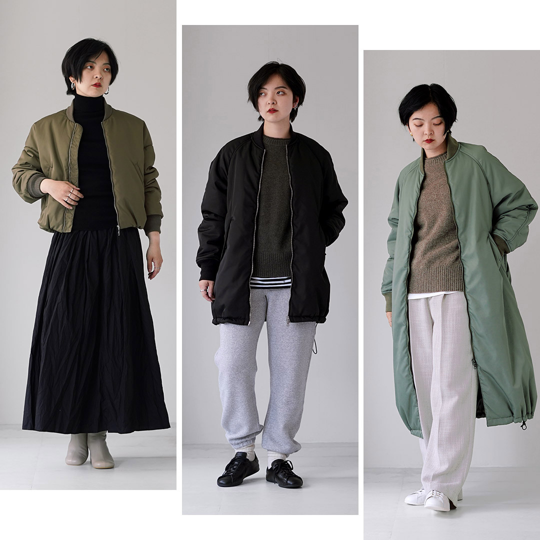 TICCA（ティッカ） ミドル MA-1 日本製 / レディース 中綿 コート