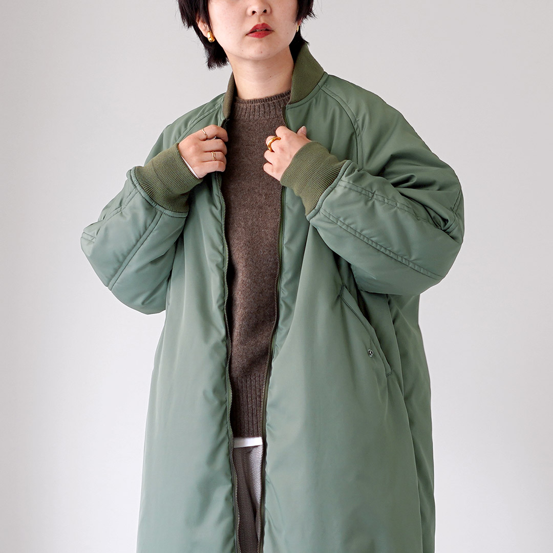TICCA（ティッカ） ロング MA-1 日本製 / レディース コート 中綿