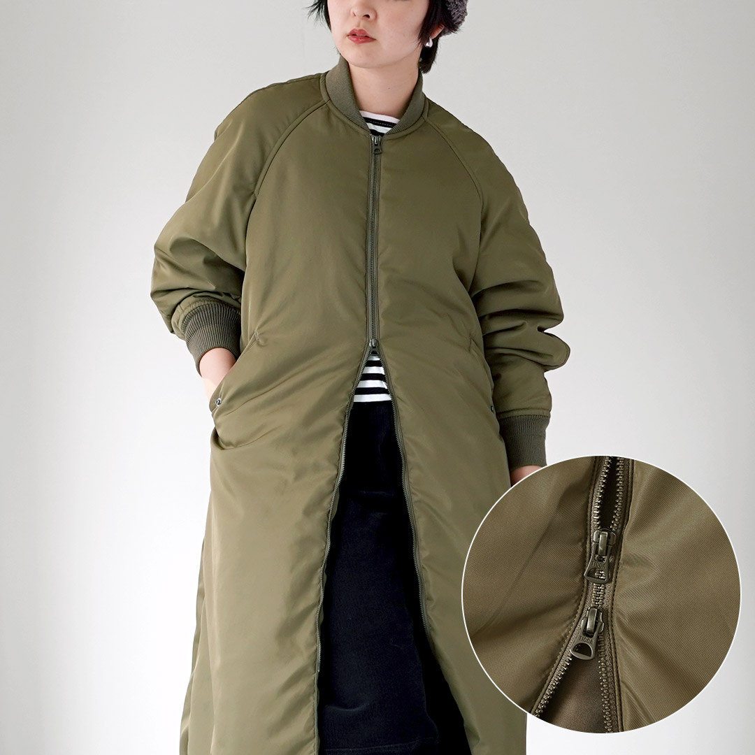 TICCA（ティッカ） ロング MA-1 日本製 / レディース コート 中綿