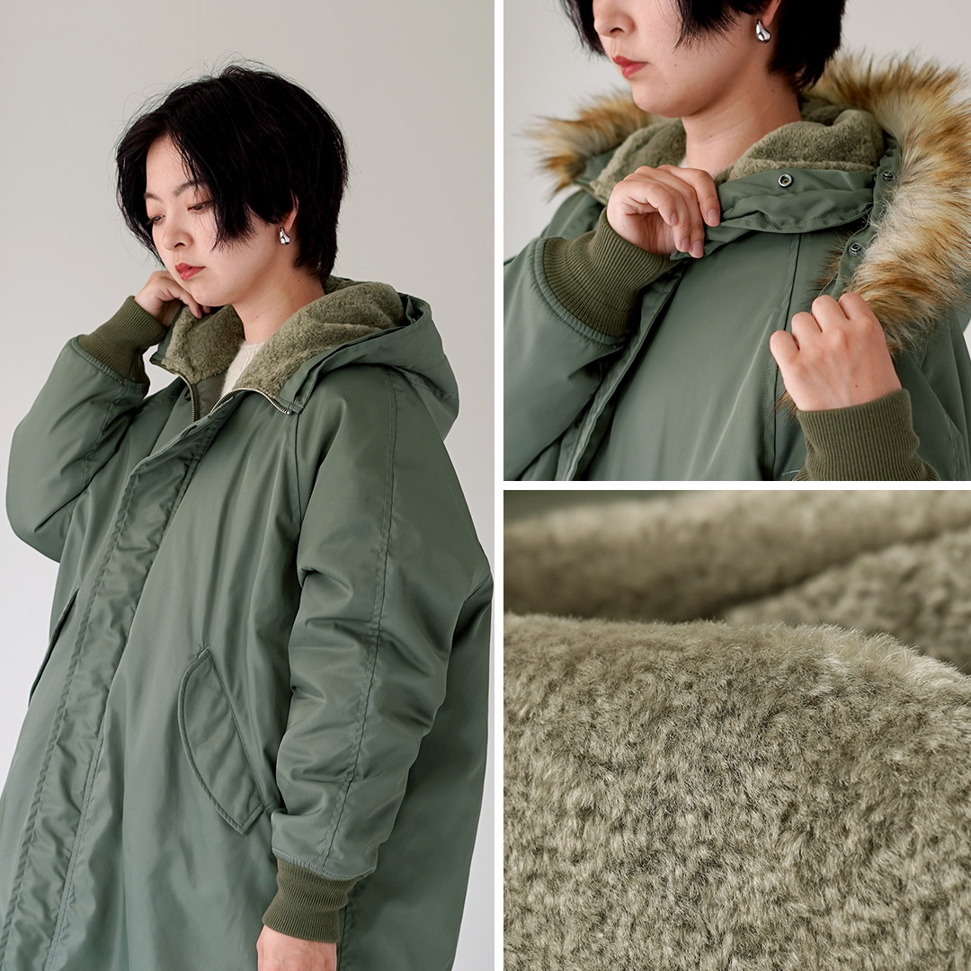 TICCA（ティッカ） モッズコート 日本製 / レディース 中綿 ミドル