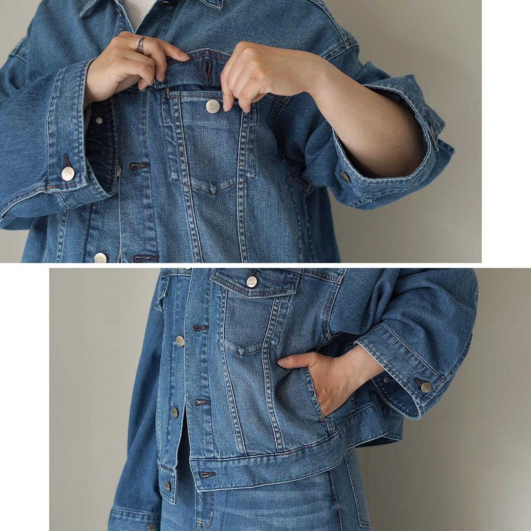 Healthy denim（ヘルシーデニム） Latte ワイドデニムジャケット