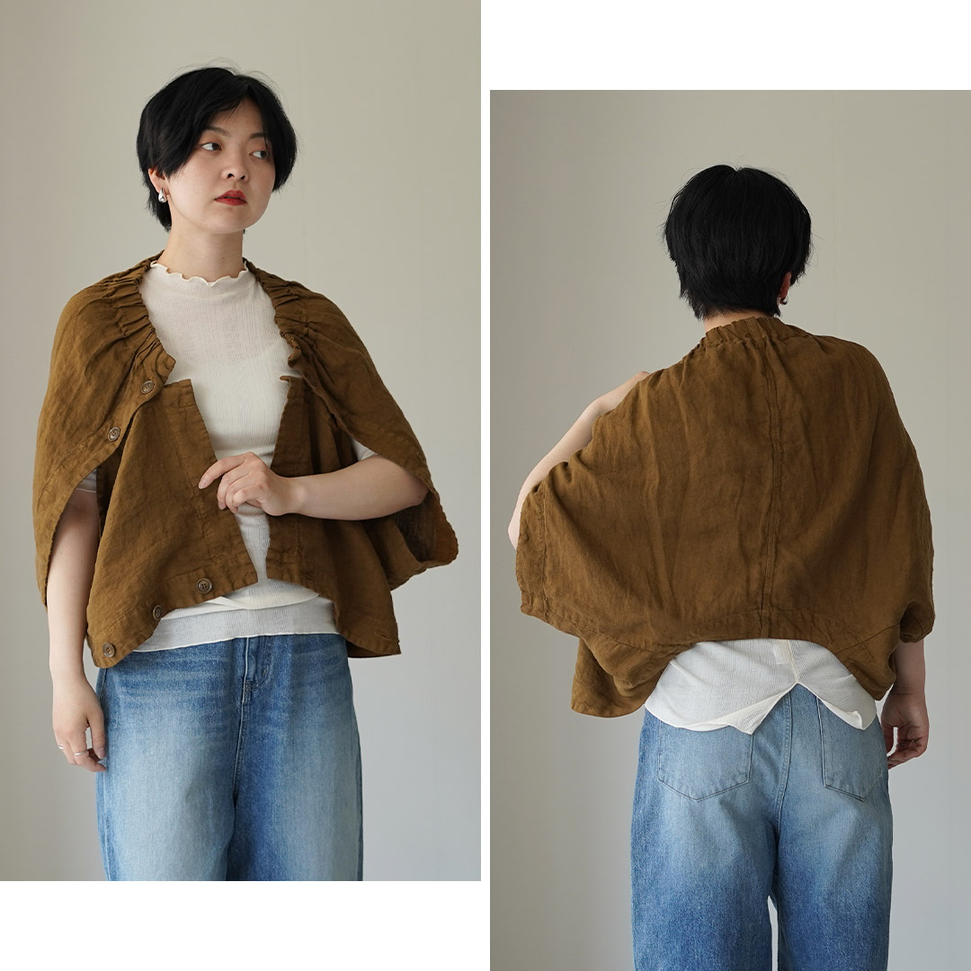 tumugu（ツムグ） ソリトリネン（1） 2wayベスト 日本製 / レディース