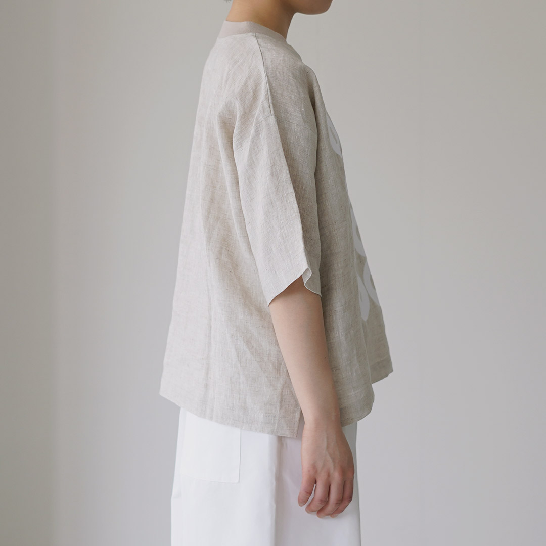 mao made マオメイド 長袖 　　　　　　　　　　　　半袖と２枚組 mao made（マオメイド） リネン Tシャツ ドーナツ / レディース 半袖