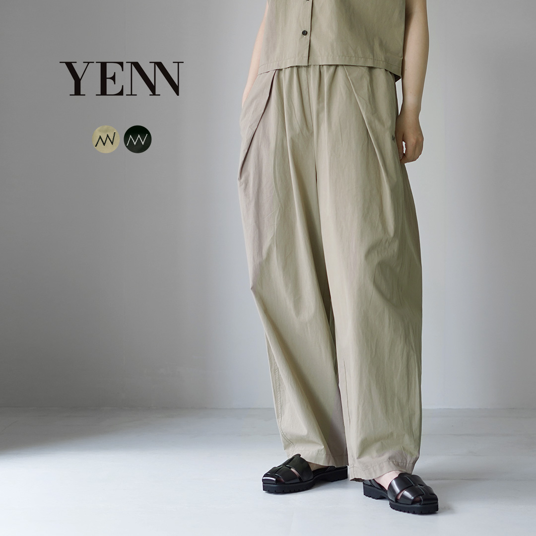 YENN YENN（イェン） ウエストリブ カーブパンツ / レディース