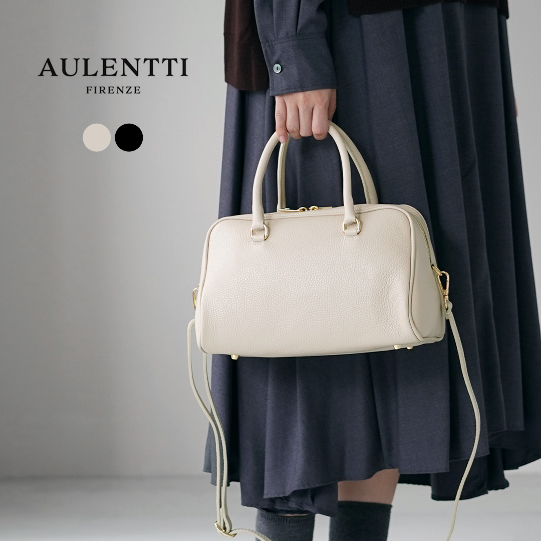 【極美品】オウレンティ ハンドバッグ ミニボストン ショルダーバッグ 2way AULENTTI（オウレンティ） AULENTTI（オーレンティ） レザー ミニ